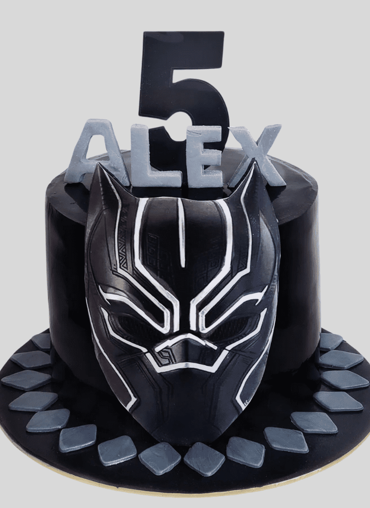 Adorable Black Panther Cake