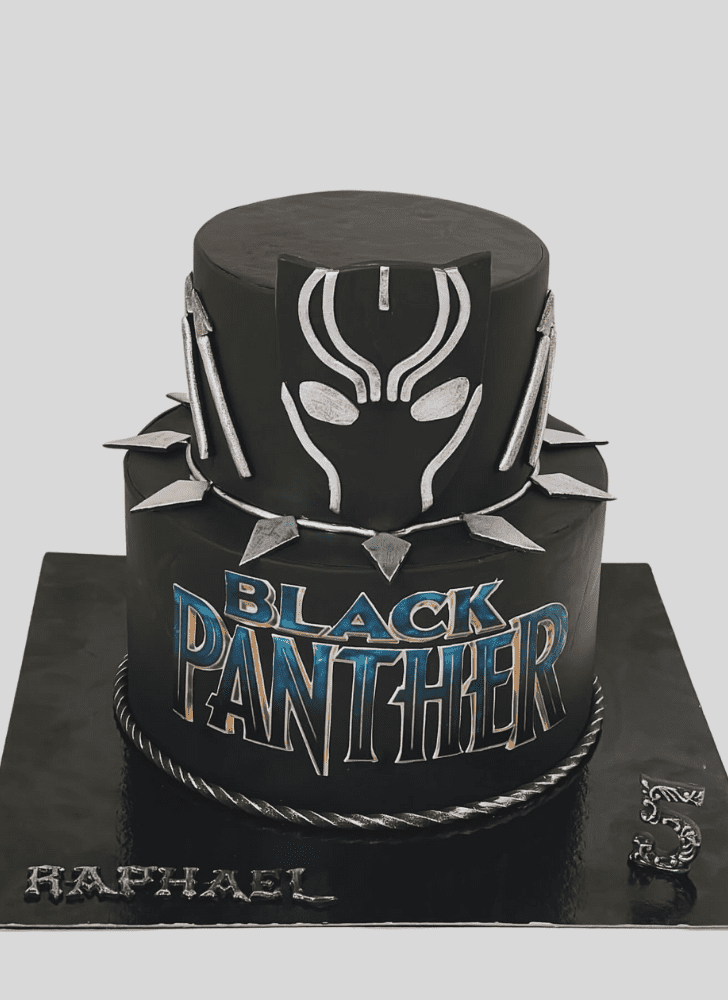 Alluring Black Panther Cake