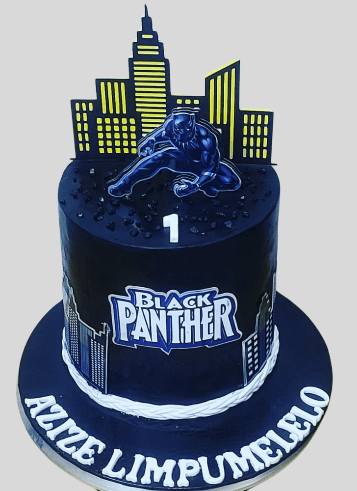 Angelic Black Panther Cake