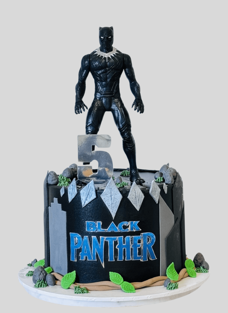 Appealing Black Panther Cake