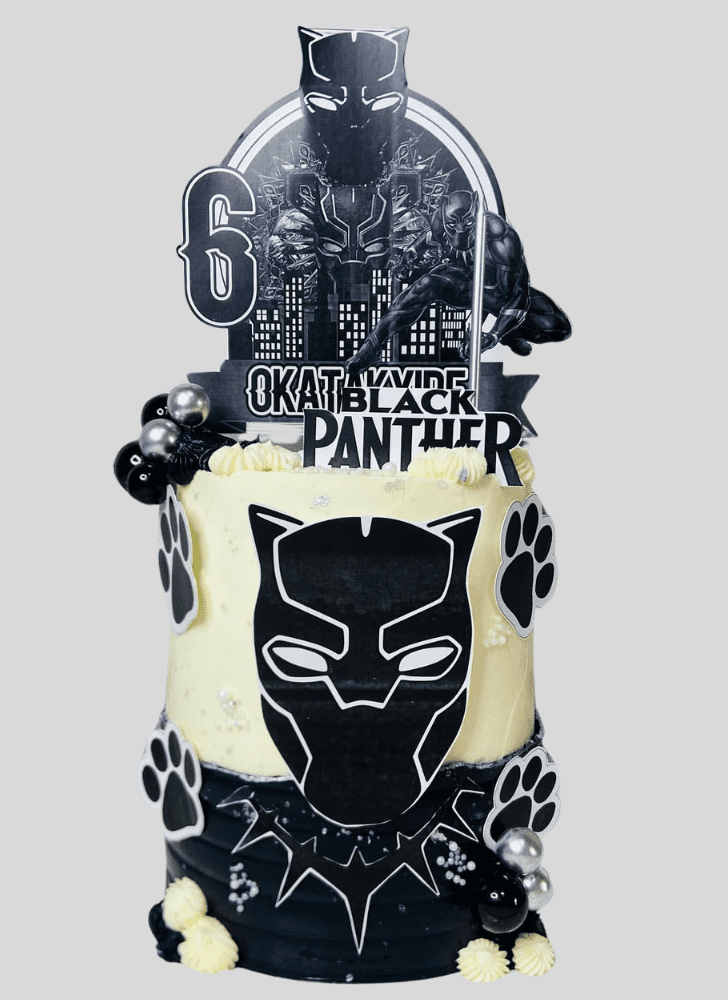 Cute Black Panther Cake