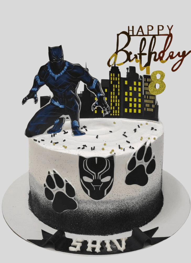 Enthralling Black Panther Cake