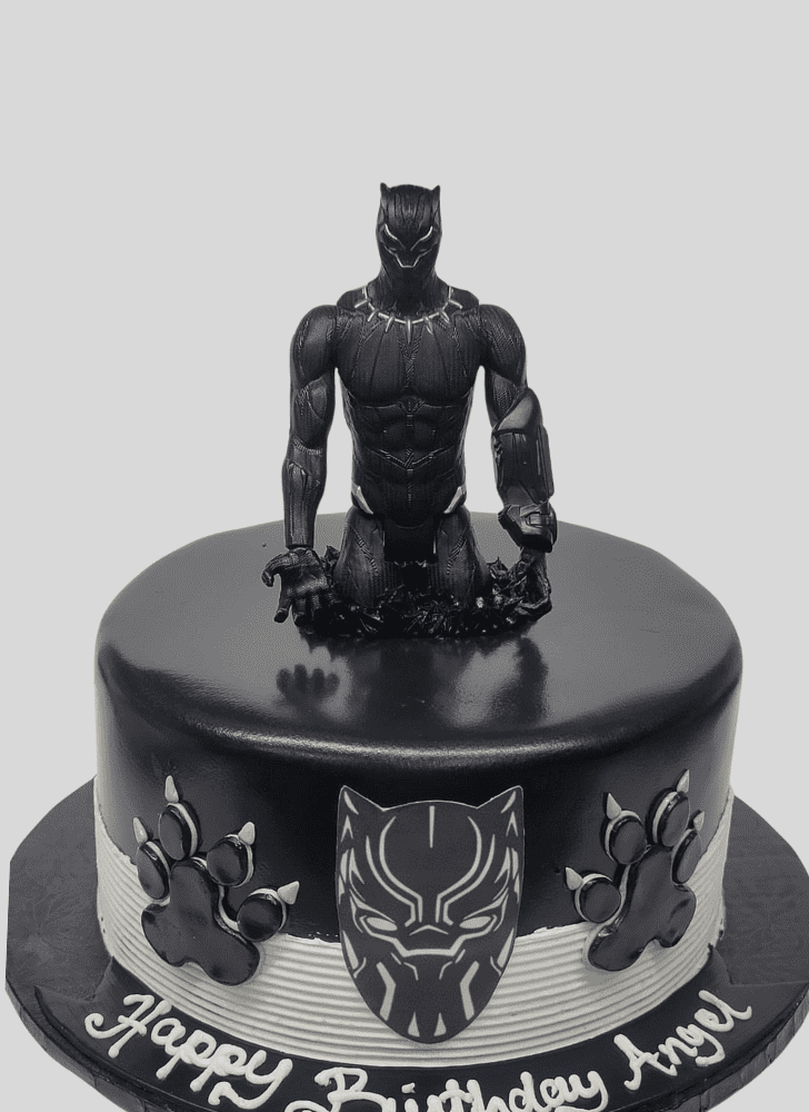 Graceful Black Panther Cake