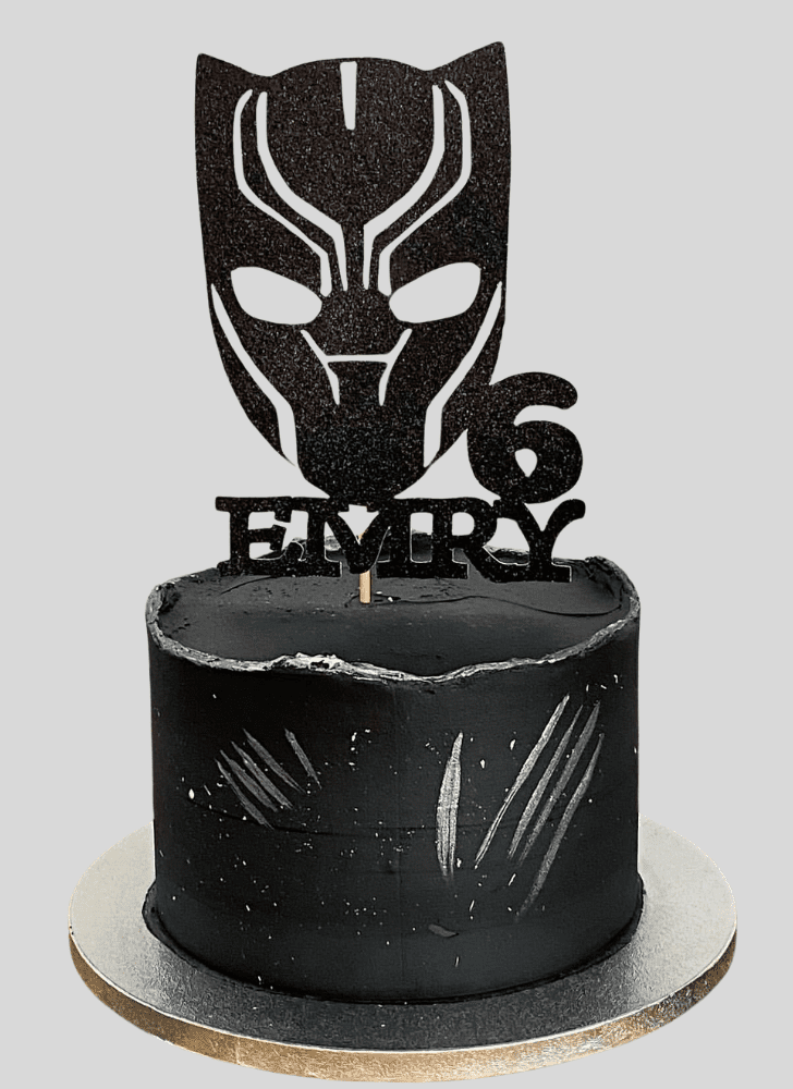 Shapely Black Panther Cake