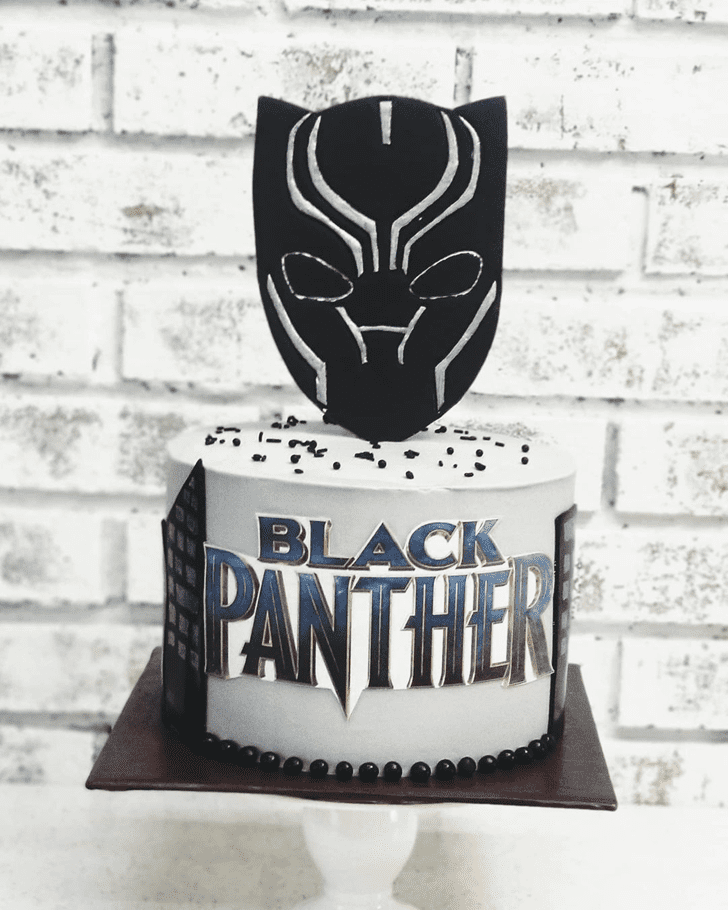 Alluring Black Panther Cake