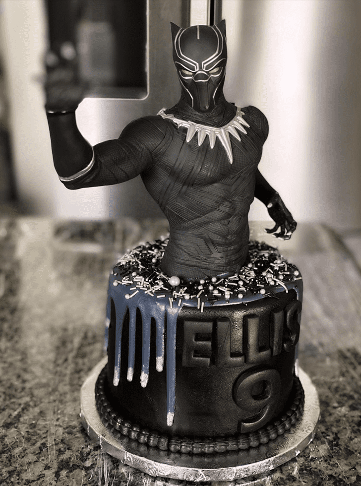 Enticing Black Panther Cake