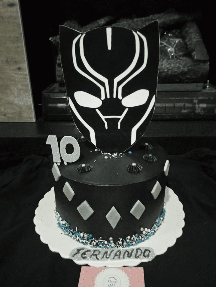 Graceful Black Panther Cake