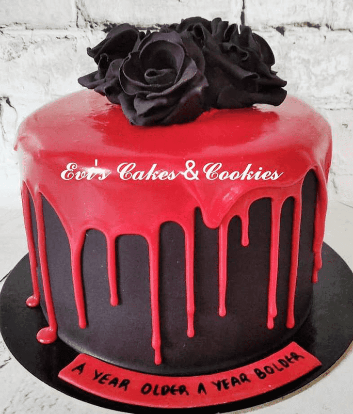 Lovely Back Rose Cake Design