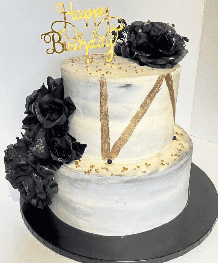 Wonderful Back Rose Cake Design