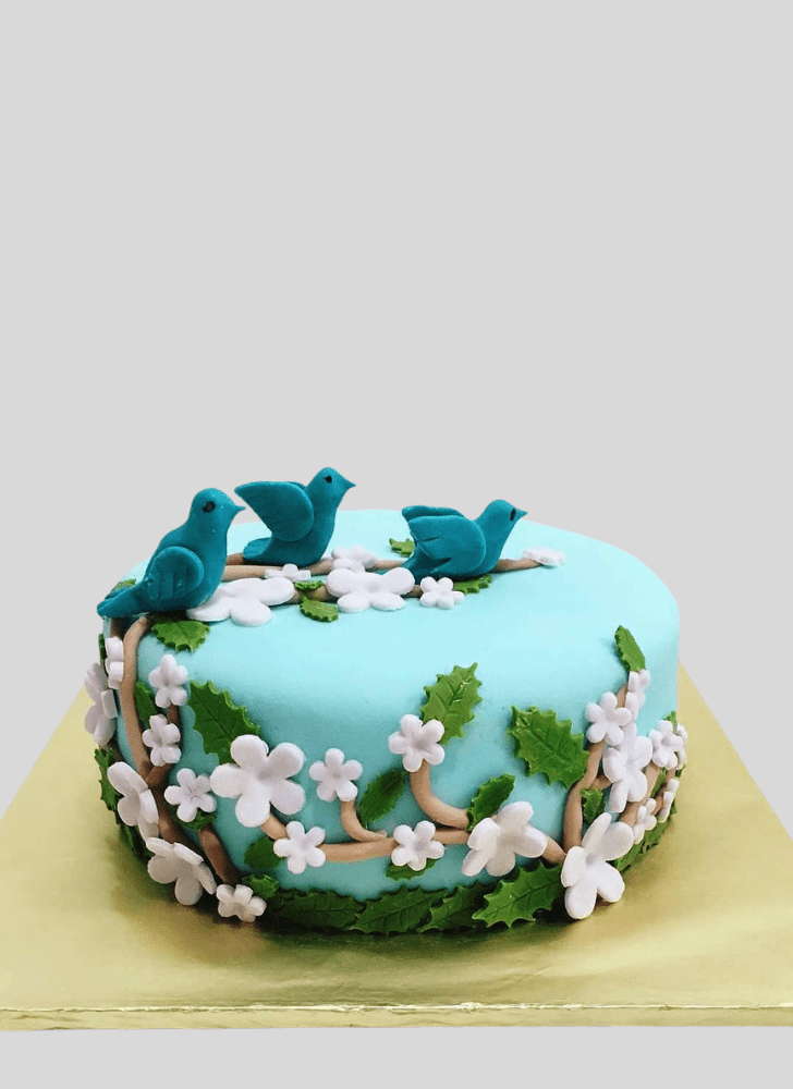 Admirable Blue Bird Cake Design