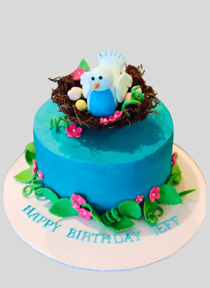 Alluring Blue Bird Cake