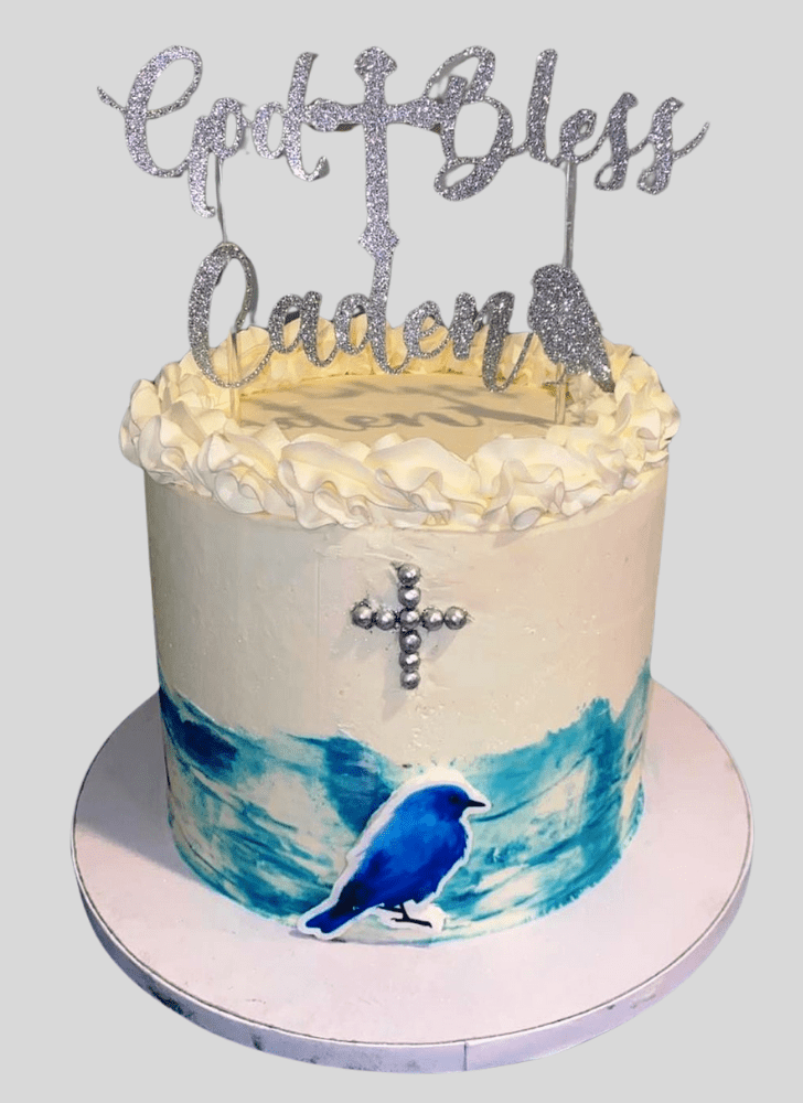 Elegant Blue Bird Cake