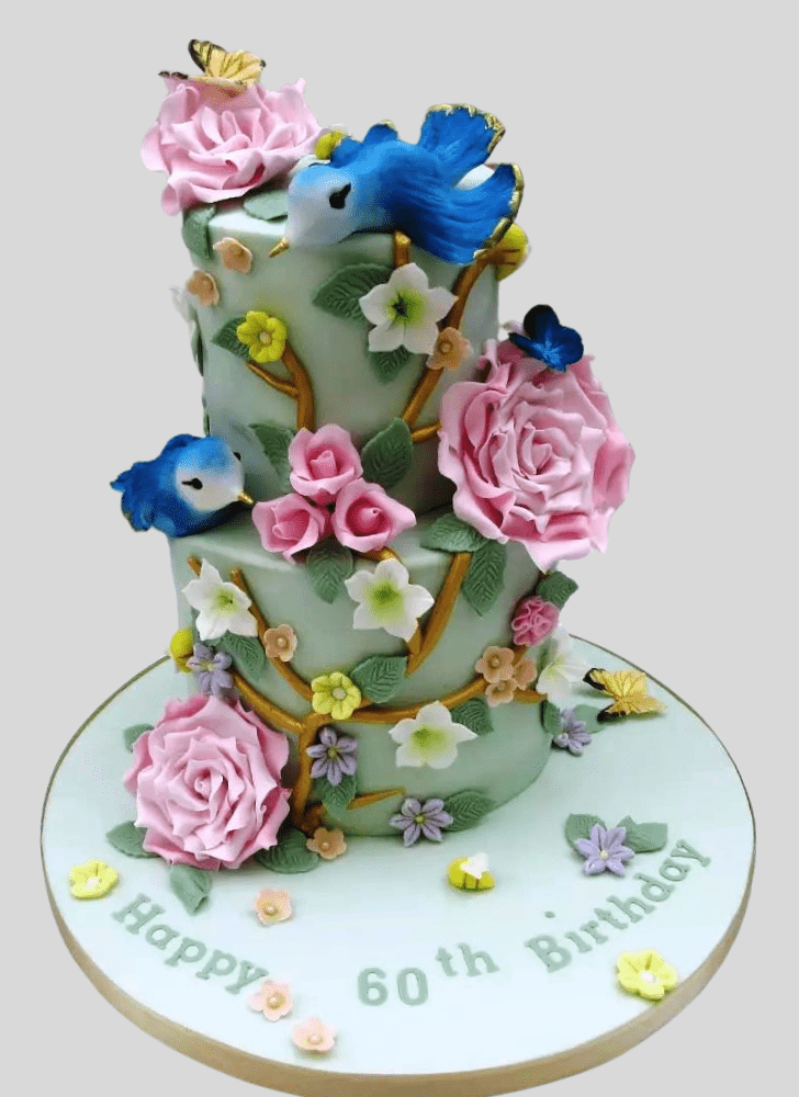 Enticing Blue Bird Cake