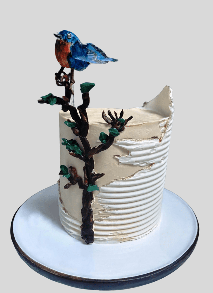 Exquisite Blue Bird Cake