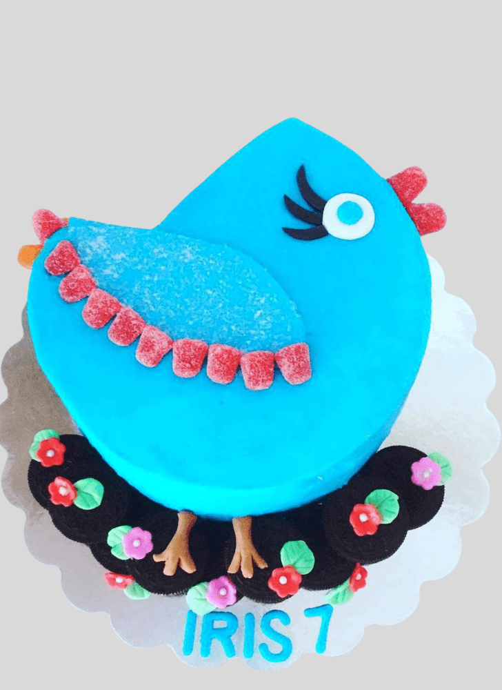 Fascinating Blue Bird Cake