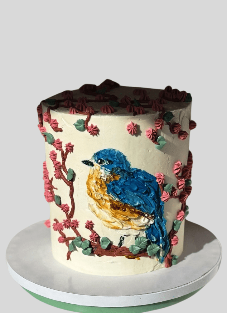 Gorgeous Blue Bird Cake