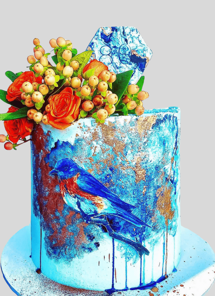 Inviting Blue Bird Cake