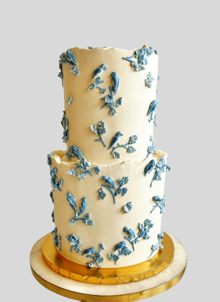 Lovely Blue Bird Cake Design
