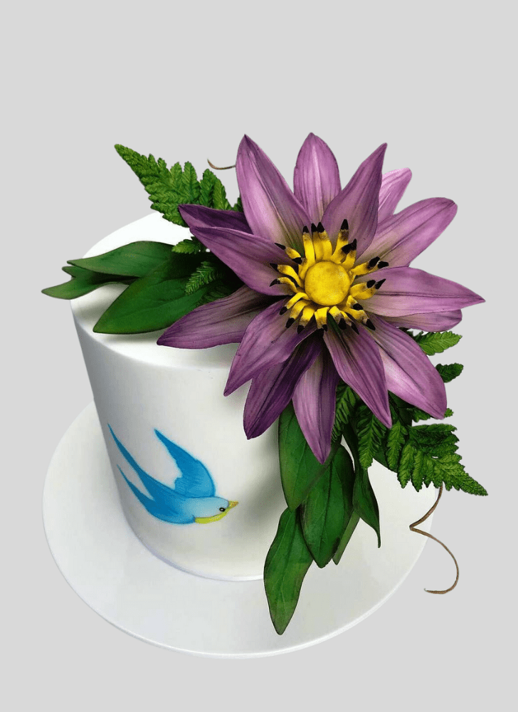 Pretty Blue Bird Cake