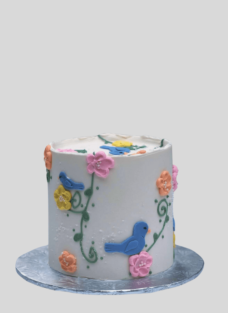 Radiant Blue Bird Cake