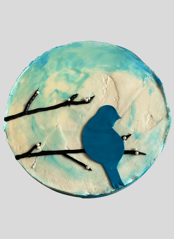 Ravishing Blue Bird Cake