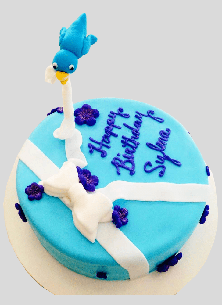 Resplendent Blue Bird Cake