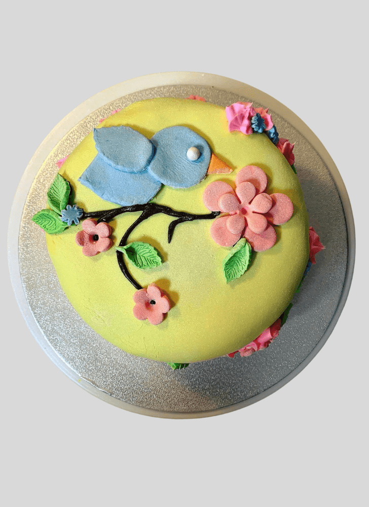 Slightly Blue Bird Cake