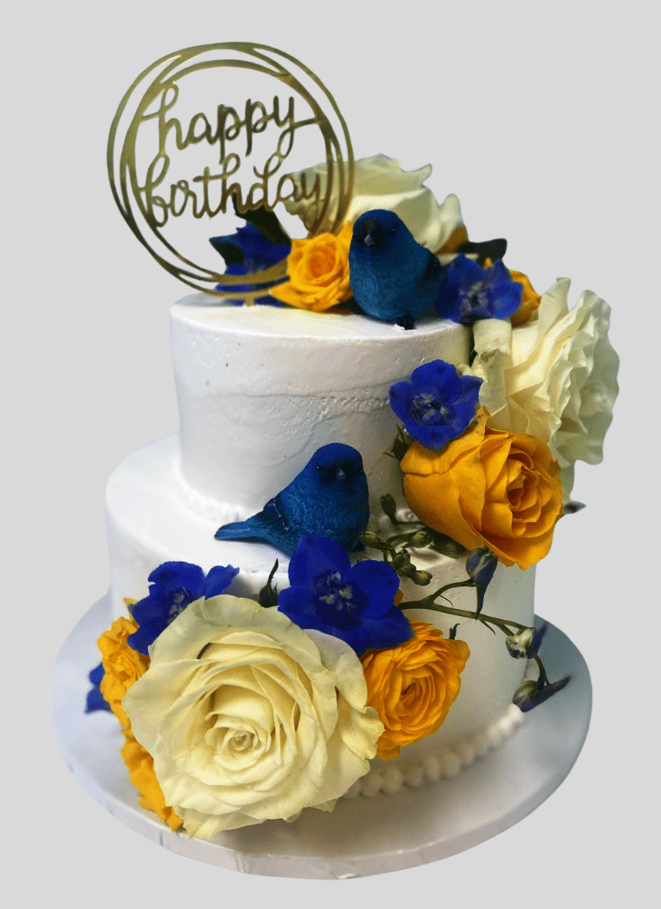 Stunning Blue Bird Cake