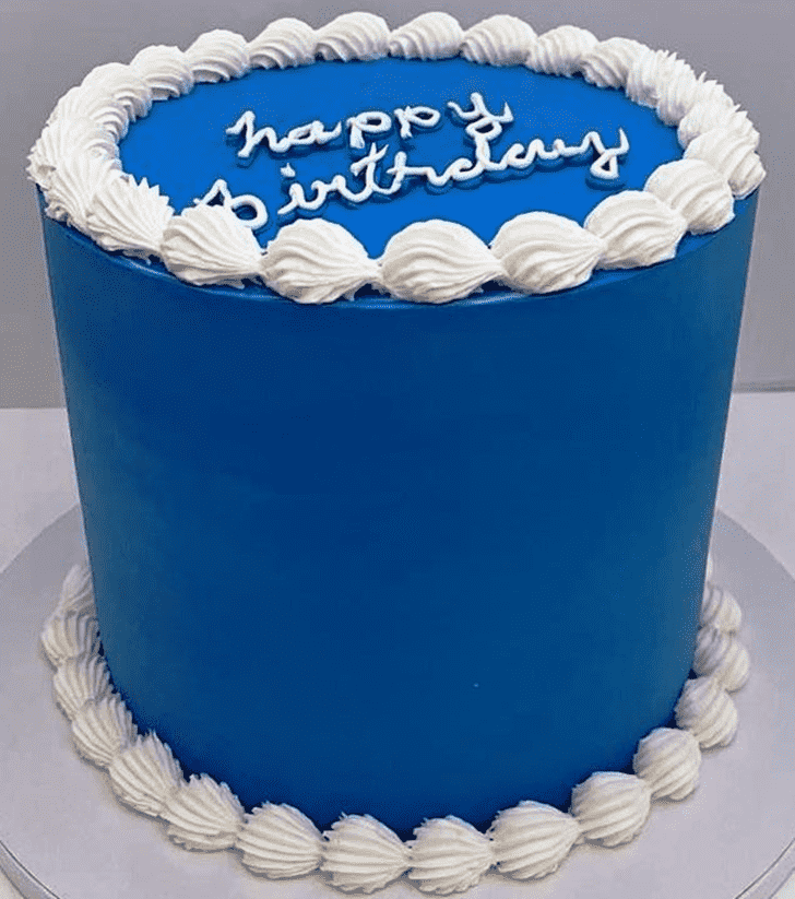 Appealing Blue Cake