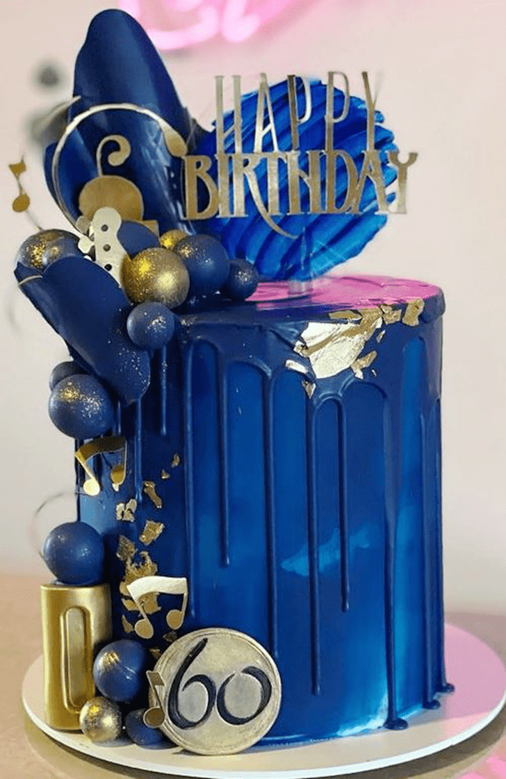 Delightful Blue Cake