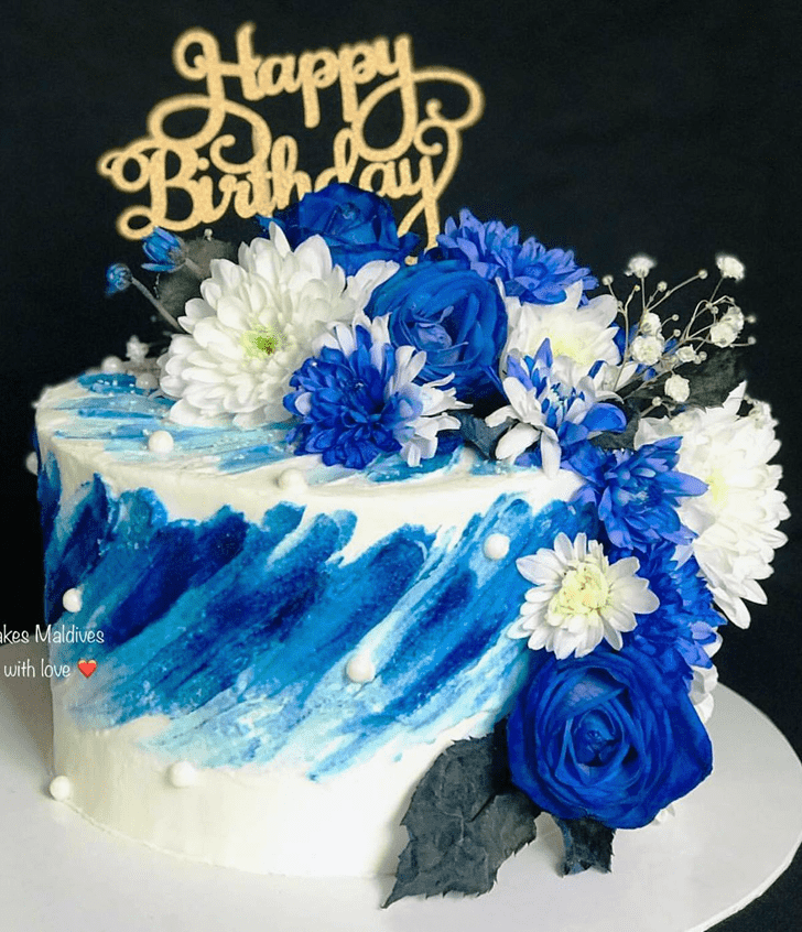 Divine Blue Rose Cake