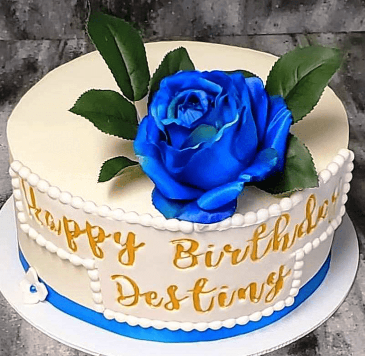 Fair Blue Rose Cake
