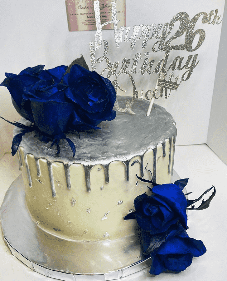 Good Looking Blue Rose Cake