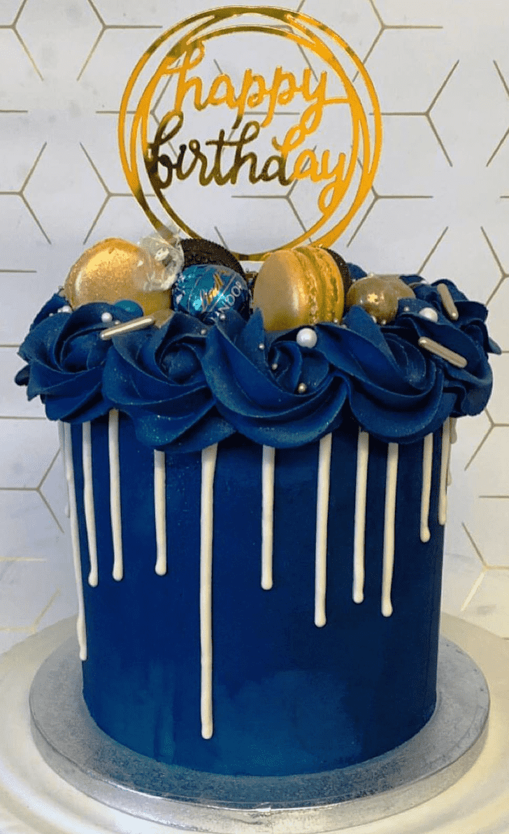 Ravishing Blue Rose Cake