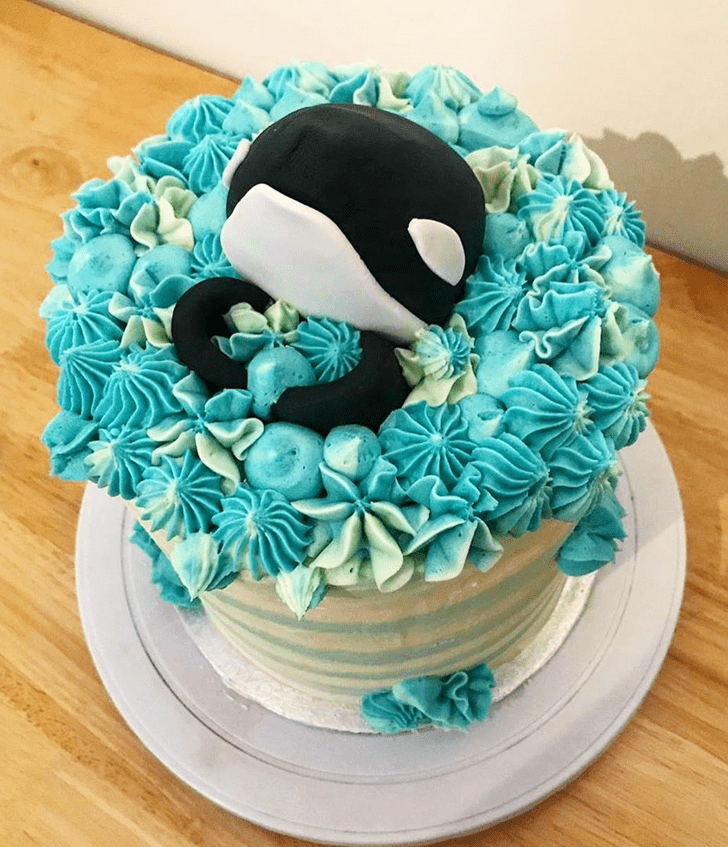 Angelic Blue Whale Cake