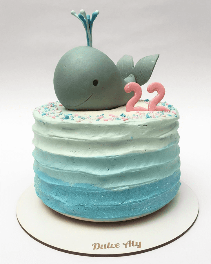 Bewitching Blue Whale Cake