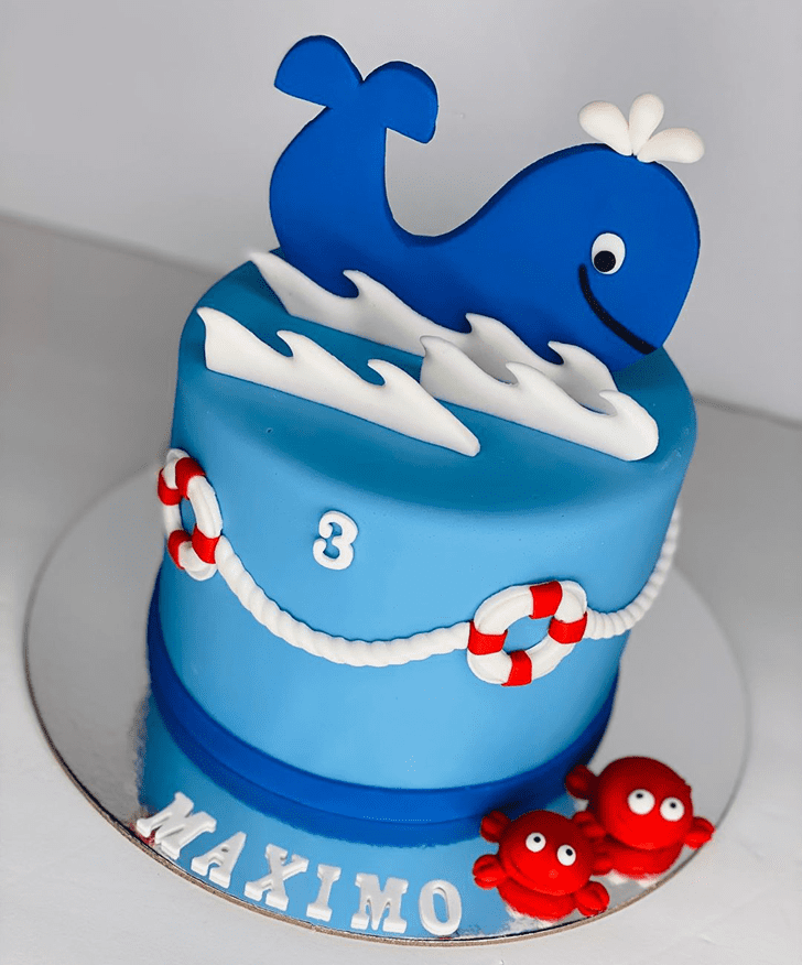 Dazzling Blue Whale Cake