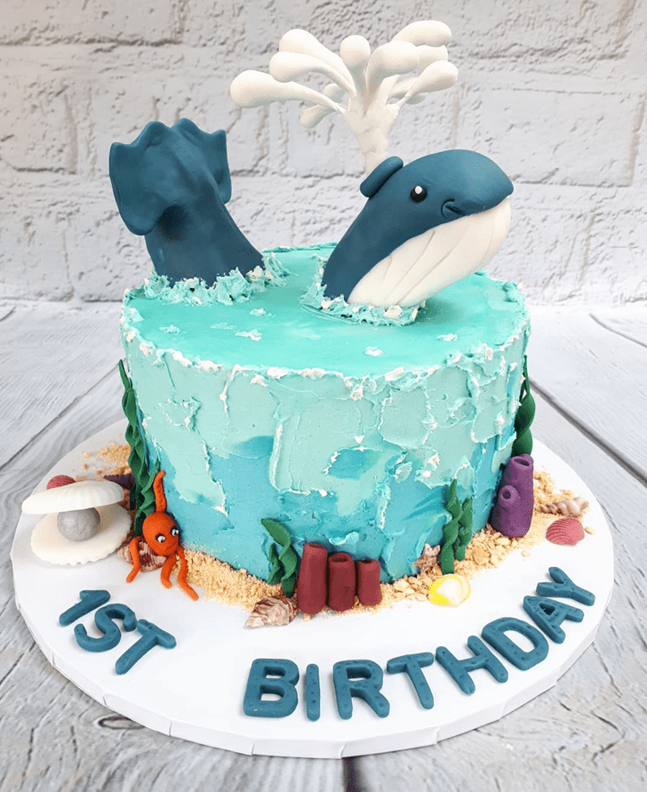 Delightful Blue Whale Cake