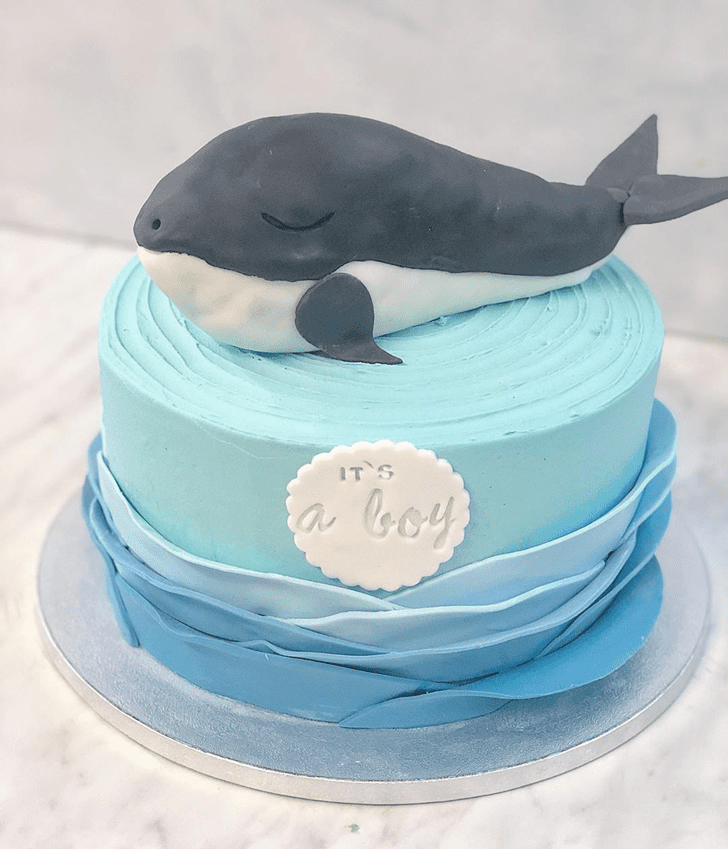 Exquisite Blue Whale Cake