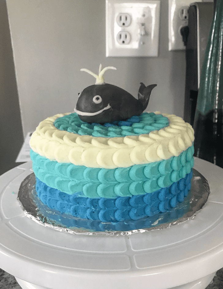 Fine Blue Whale Cake