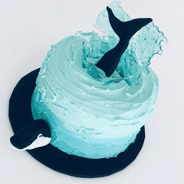 Pleasing Blue Whale Cake