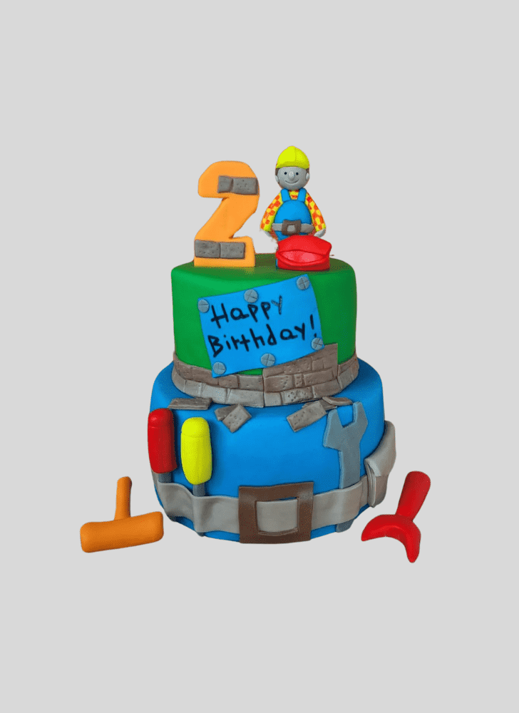 Adorable Bob The Builder Cake