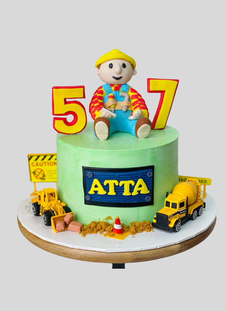 Cute Bob The Builder Cake