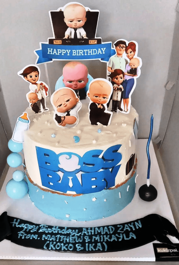 Lovely The Boss Baby Cake Design