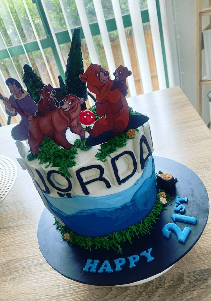 Delicate Brother Bear Cake