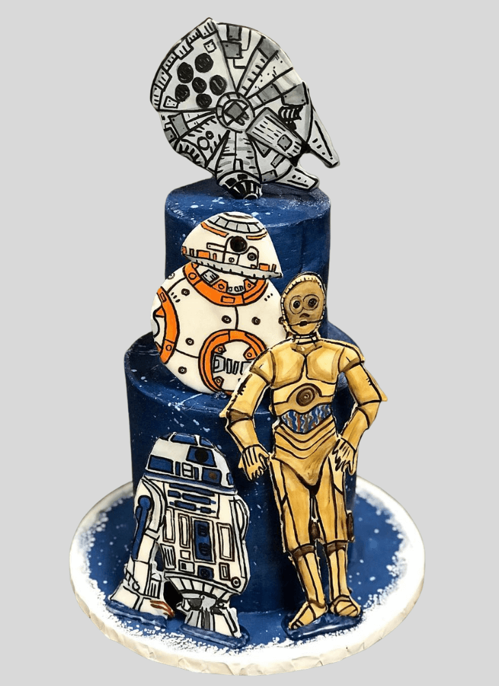 Delicate C-3PO Cake