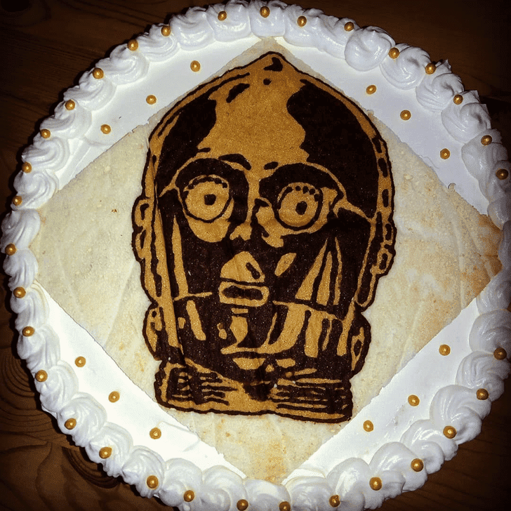 Enticing C-3PO Cake
