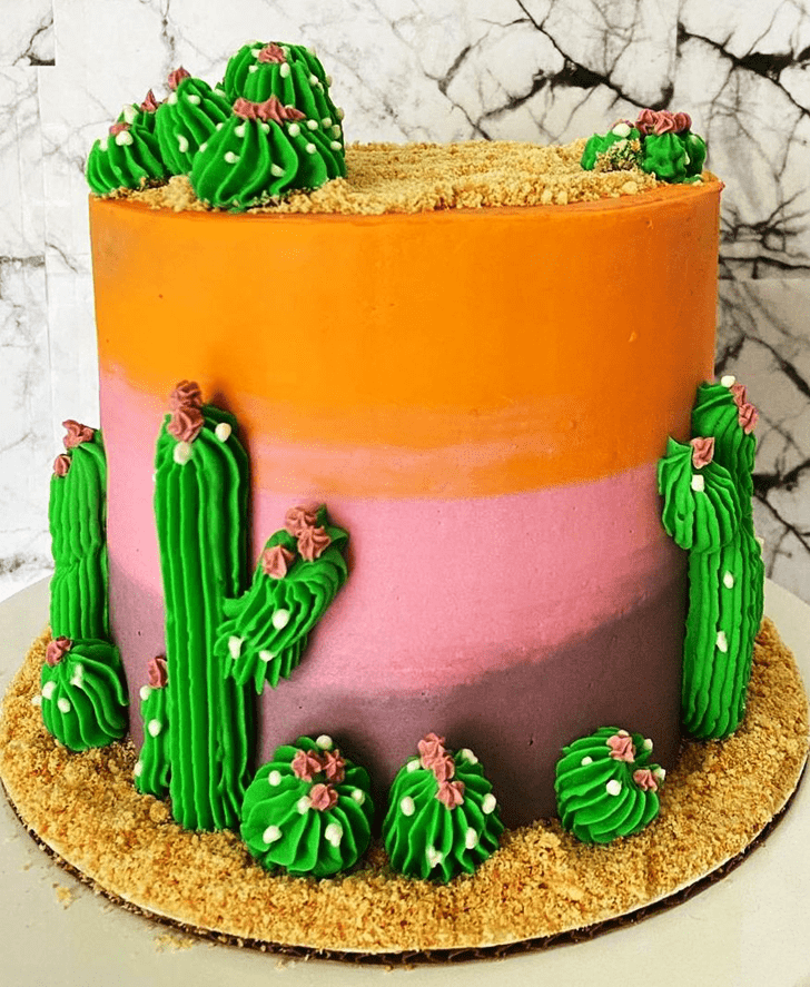 Inviting Cactus Cake
