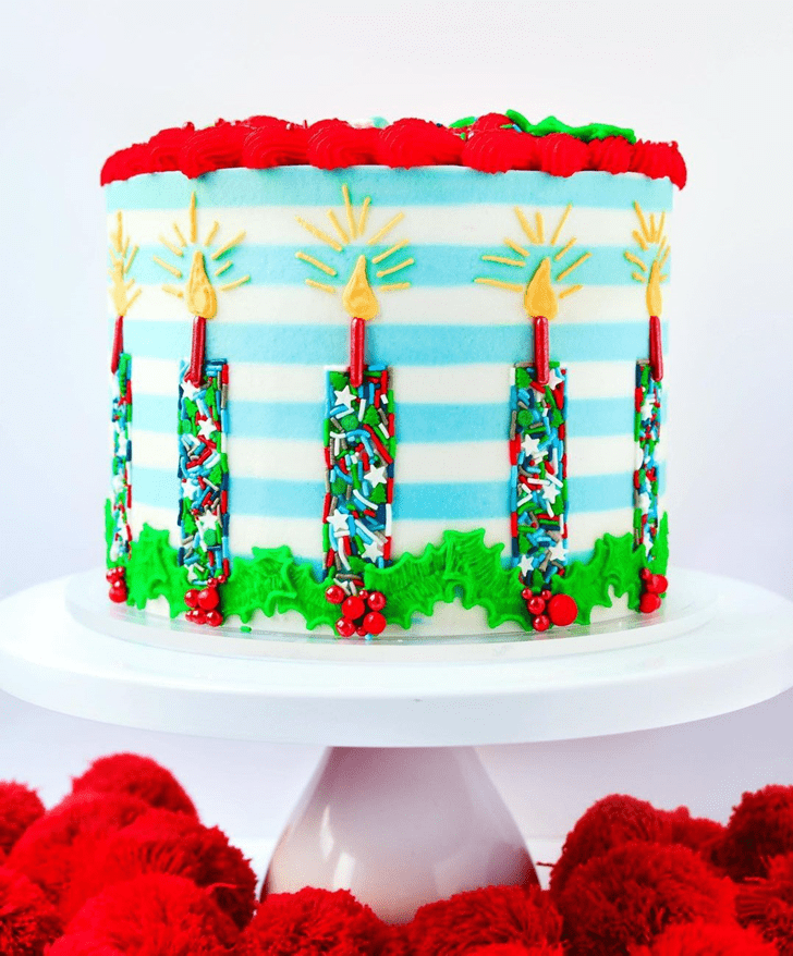 Elegant Candle Cake