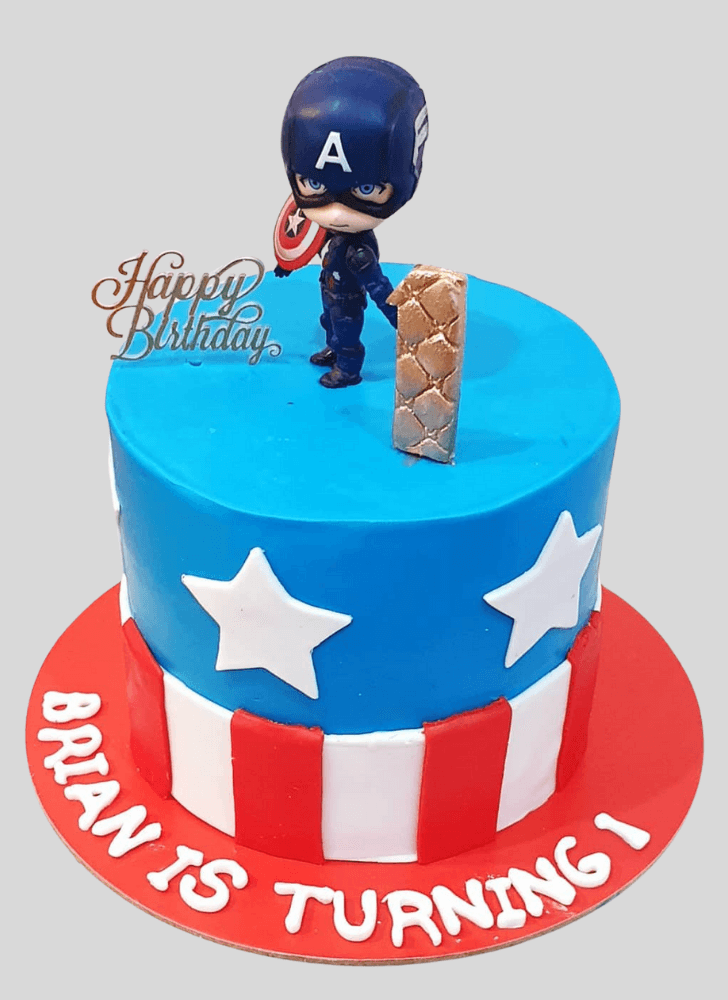 Fascinating Captain America Cake